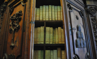 Books are pictured in a cabinet in the Vatican Apostolic Archives. Pope Leo XIII founded the Vatican School of Paleography, Diplomatics and Archive Administration in 1884, just a few years after he opened the archives to the world's scholars