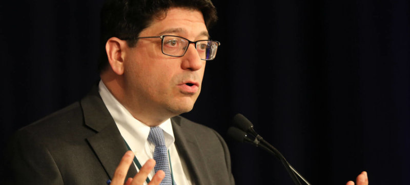 Anthony Picarello Jr., associate general secretary for policy and advocacy of the U.S. Conference of Catholic Bishops responds to questions during the spring general assembly of the USCCB in Baltimore June 12, 2019.