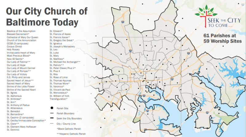 Map of Our city church today