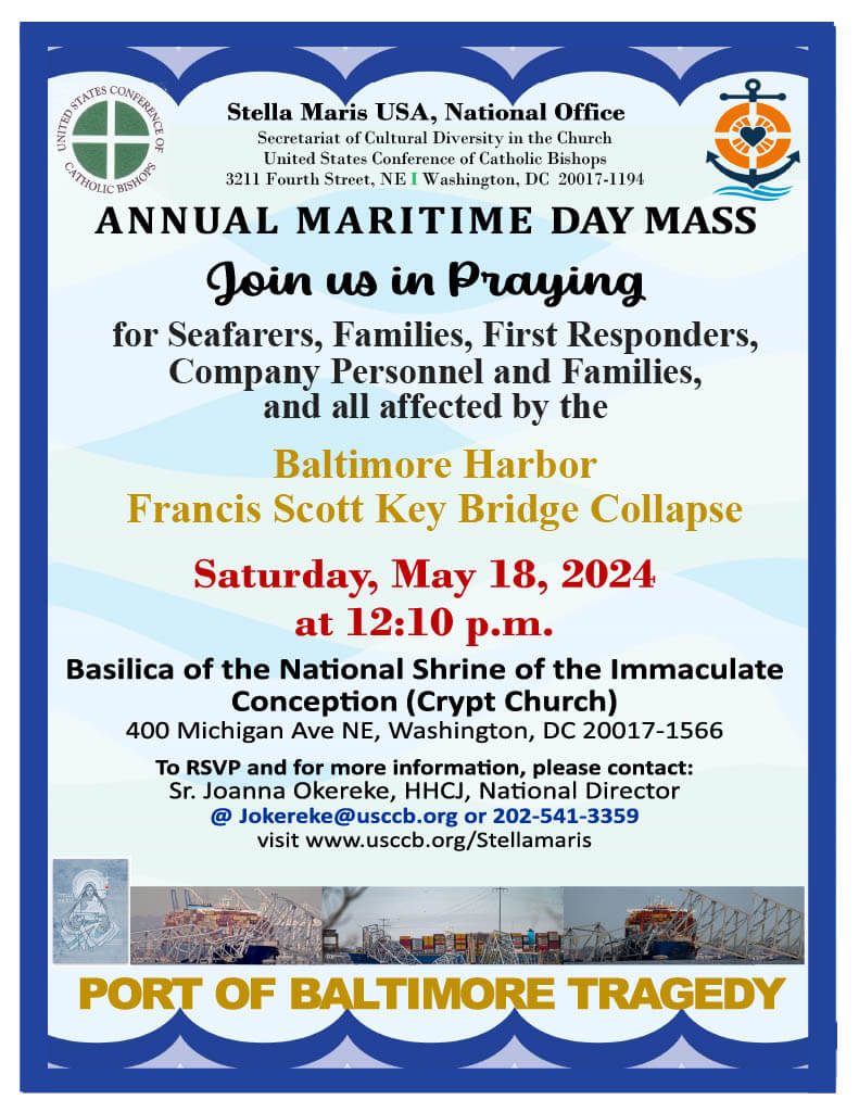 Annual Maritime Day Mass flyer