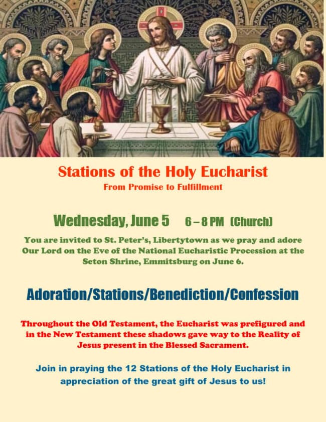 stations of the holy eucharist flyer
