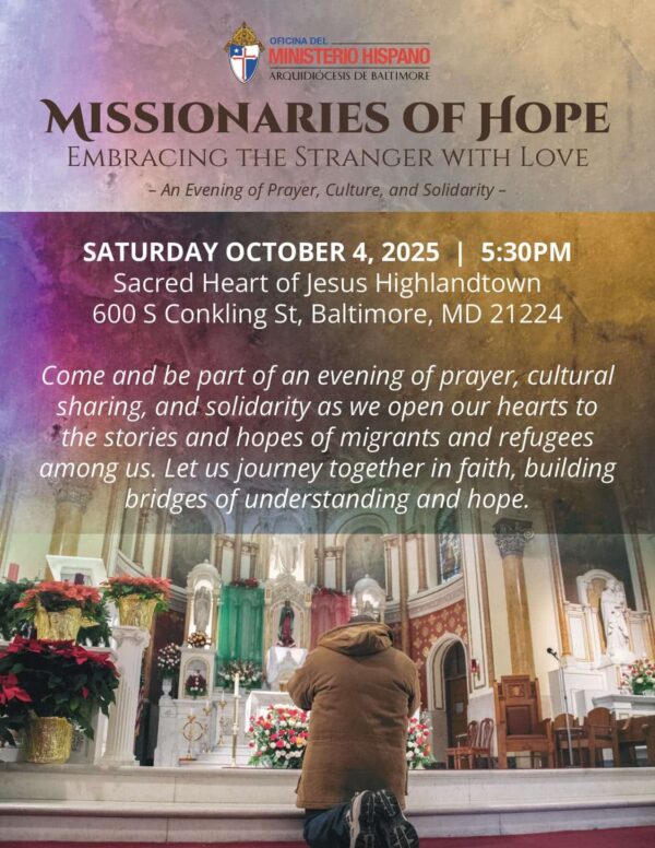 Missionaries of Hope flyer for world migrant day