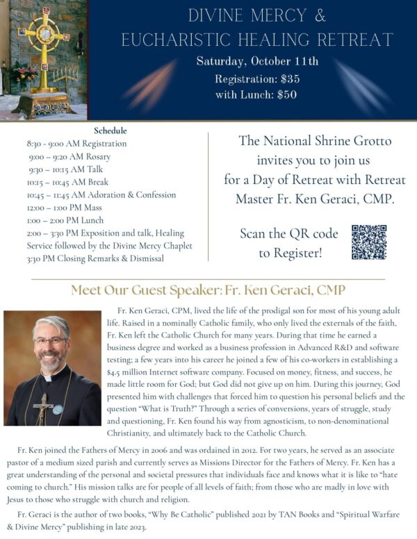 eucharistic healing retreat flyer