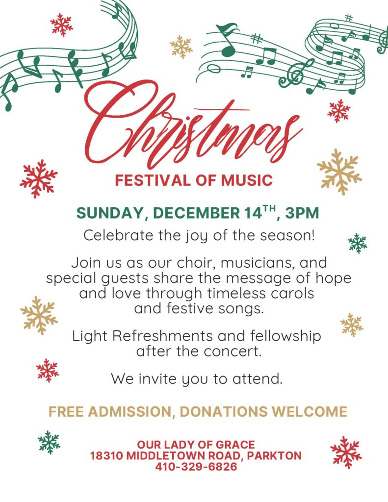 Christmas Festival of Music flyer