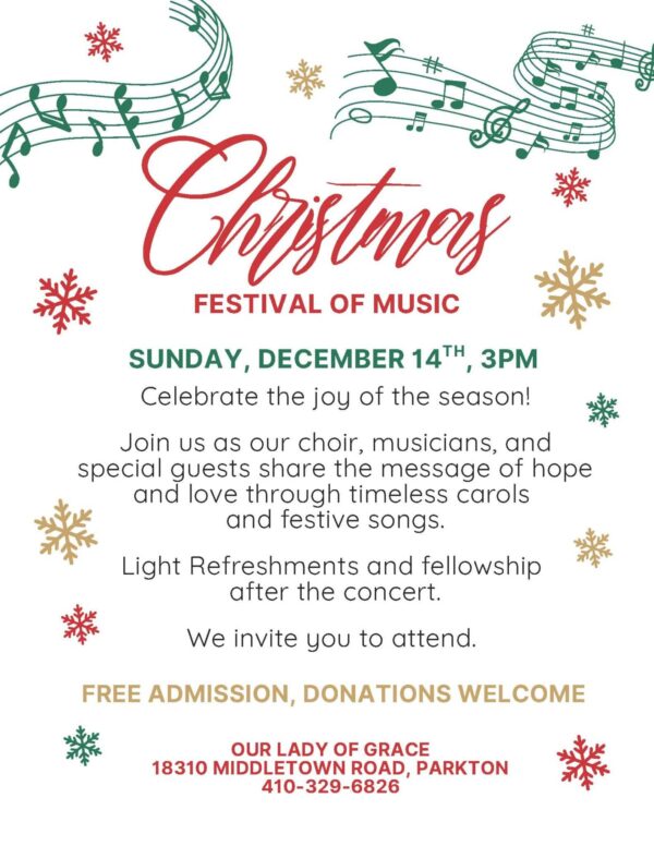 Christmas Festival of Music flyer