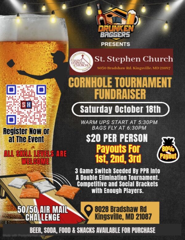 cornhole fundraiser tournament flyer