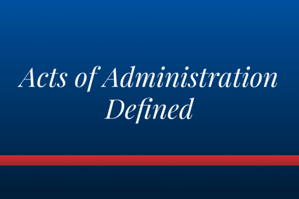 acts of administration defined