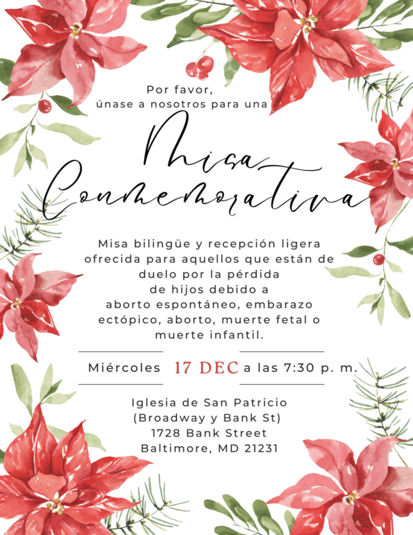 misa conmemorativa flyer