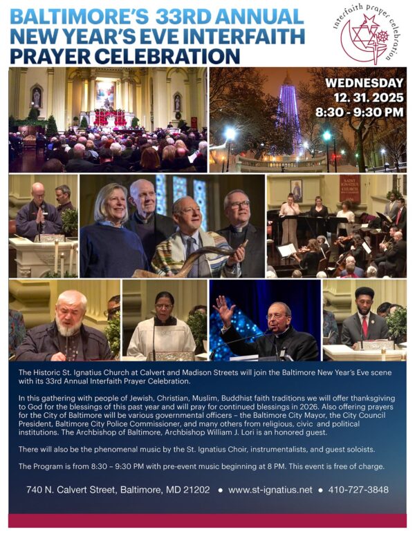 New Year’s Eve Interfaith Prayer Celebration flyer