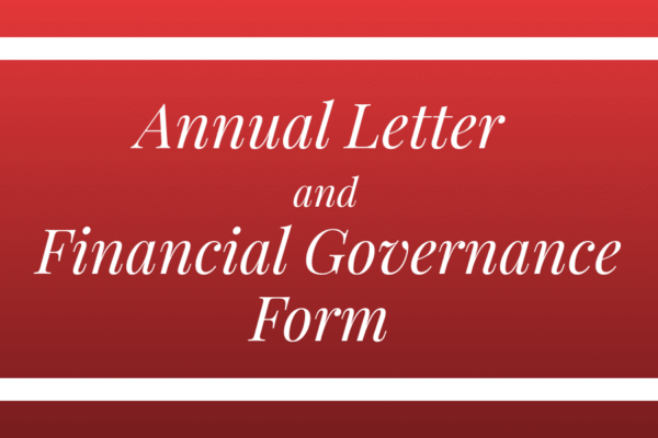 annual letter and financial governance form