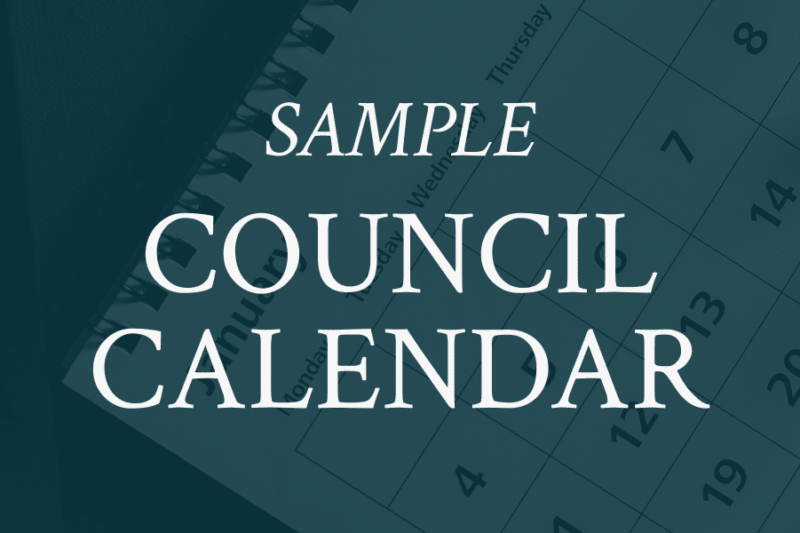 sample council calendar