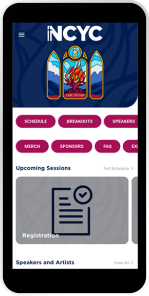 ncyc app homescreen