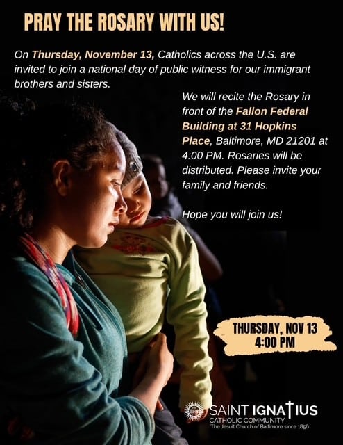 rosary for immigrants flyer