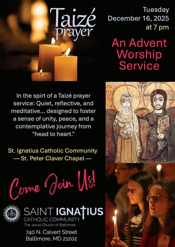 Advent Taize Prayer Service flyer