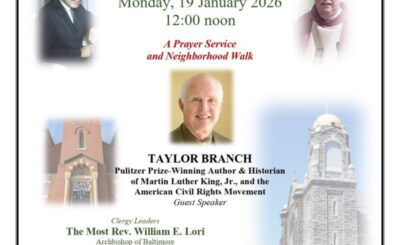 Rev. Dr. Martin Luther King Jr. & Rev. Msgr. Edward Michael Miller Peace Walk flyer