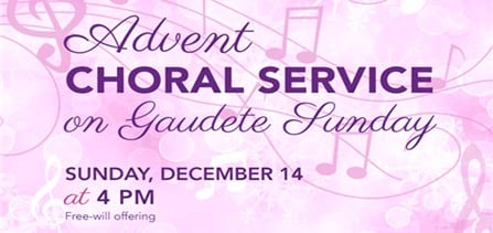 Advent Choral Service on Gaudete Sunday flyer