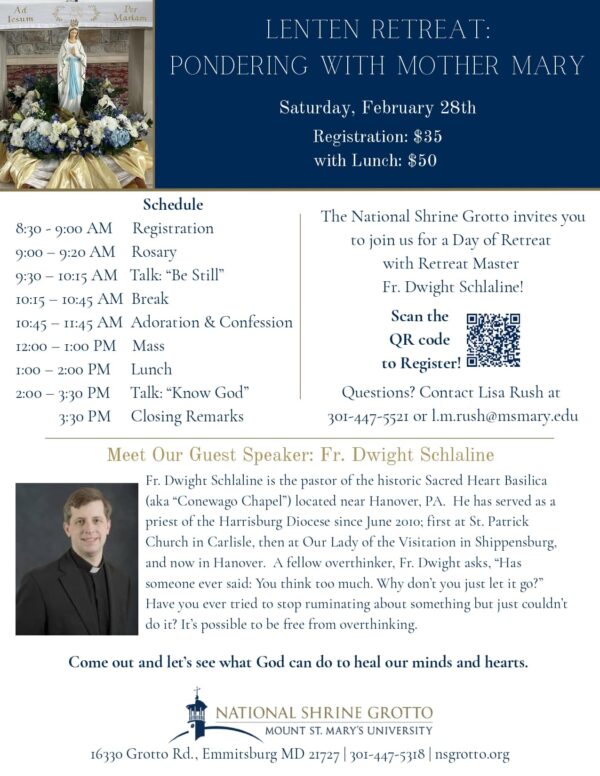 pondering with Mary Retreat flyer