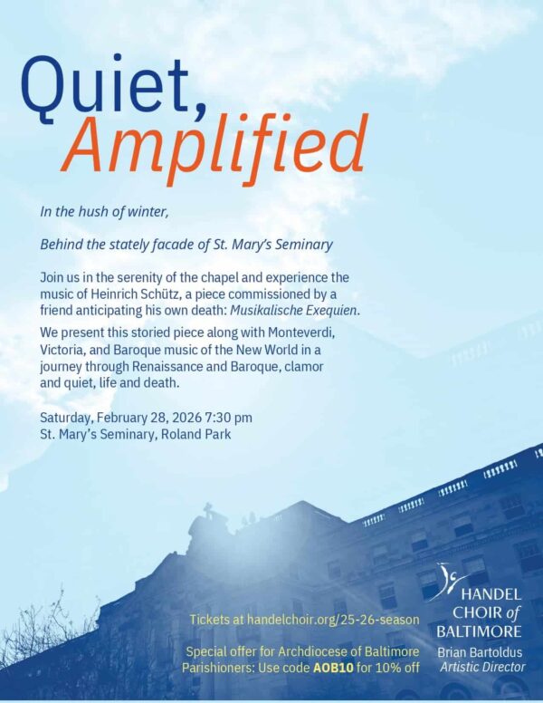 quiet amplified handel choir flyer