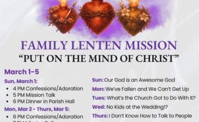 Family Lenten Mission flyer