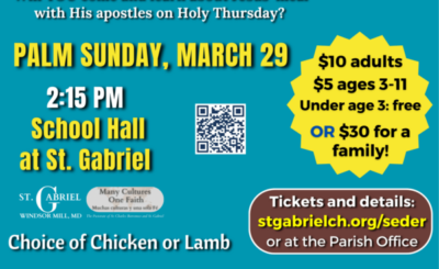 Seder Supper flyer