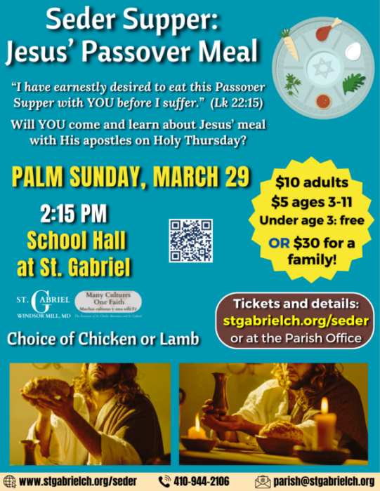 Seder Supper flyer